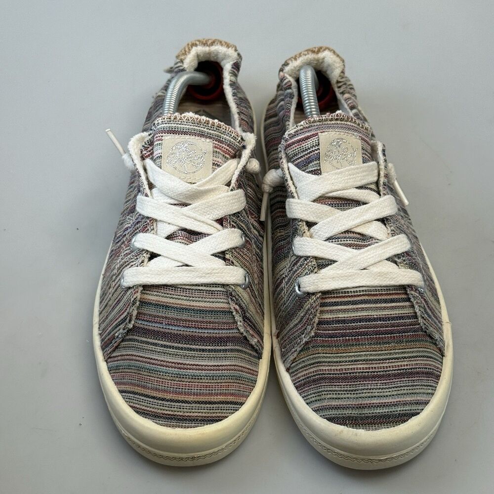 Roxy Surf Bayshore II Striped Rainbow Slip On Sneakers Womens 8.5 Shoes - Picture 13 of 15